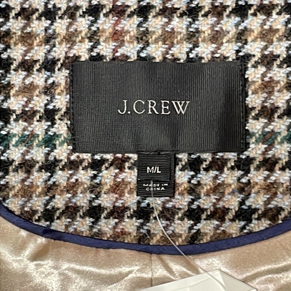 J Crew Saddle Seagrass Multi in Houndstooth Poncho/Cape - Picture 11 of 15